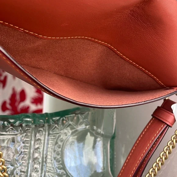 Coach Tabby Crossbody Wristlet Brass/Rust NWT - Picture 14 of 17